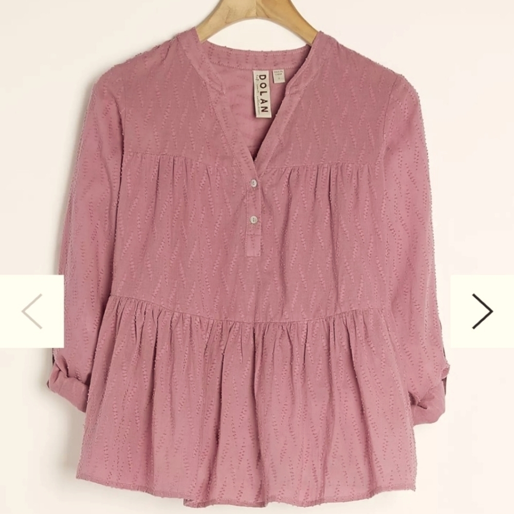 ANTHROPOLOGIE Dolan left coast Pink Babydoll Top Size Medium